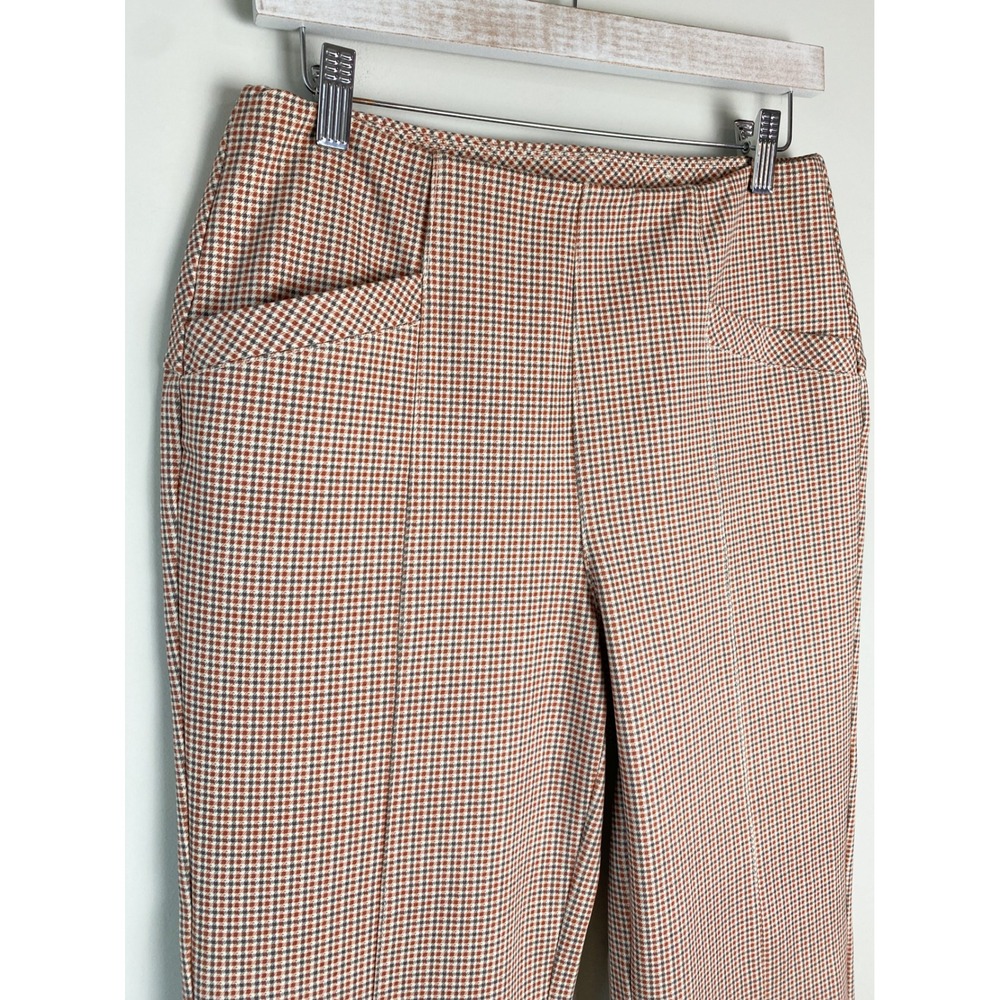 Liverpool Womens Stella Kick Flare Pants 8 Check Lava Flow Pull On Academia - Picture 4 of 12